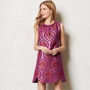 Anna Sui Retro Brocade Mini Dress
